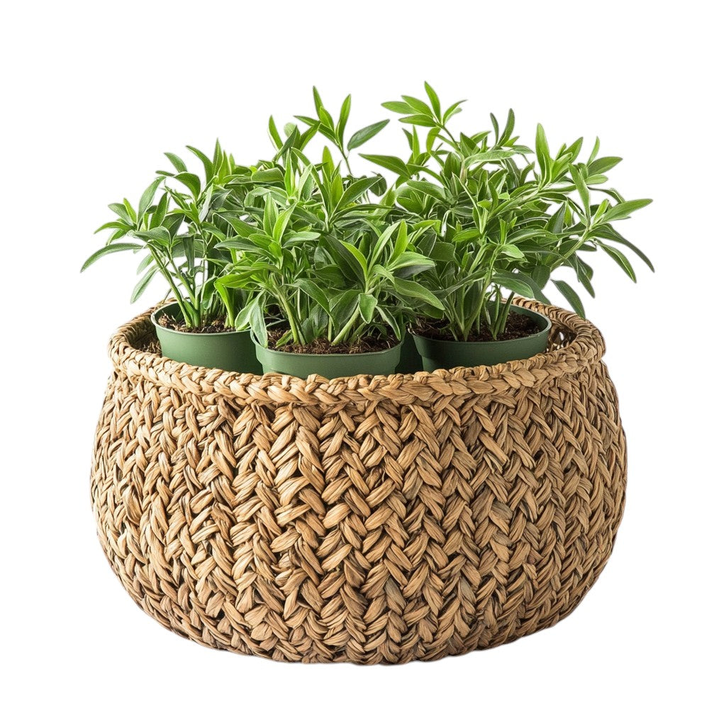 Qwfkz Handwoven Natural Seagrass Storage Basket