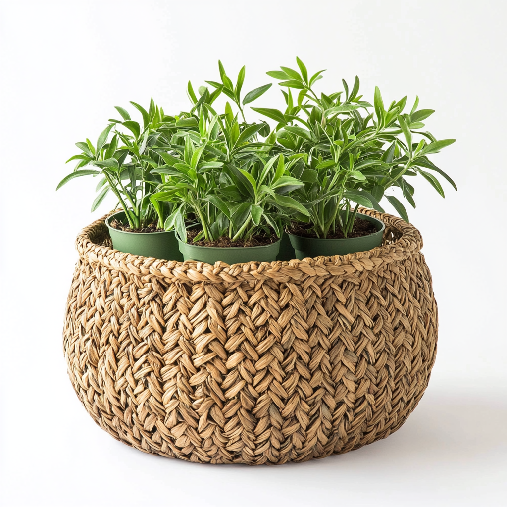 Qwfkz Handwoven Natural Seagrass Storage Basket